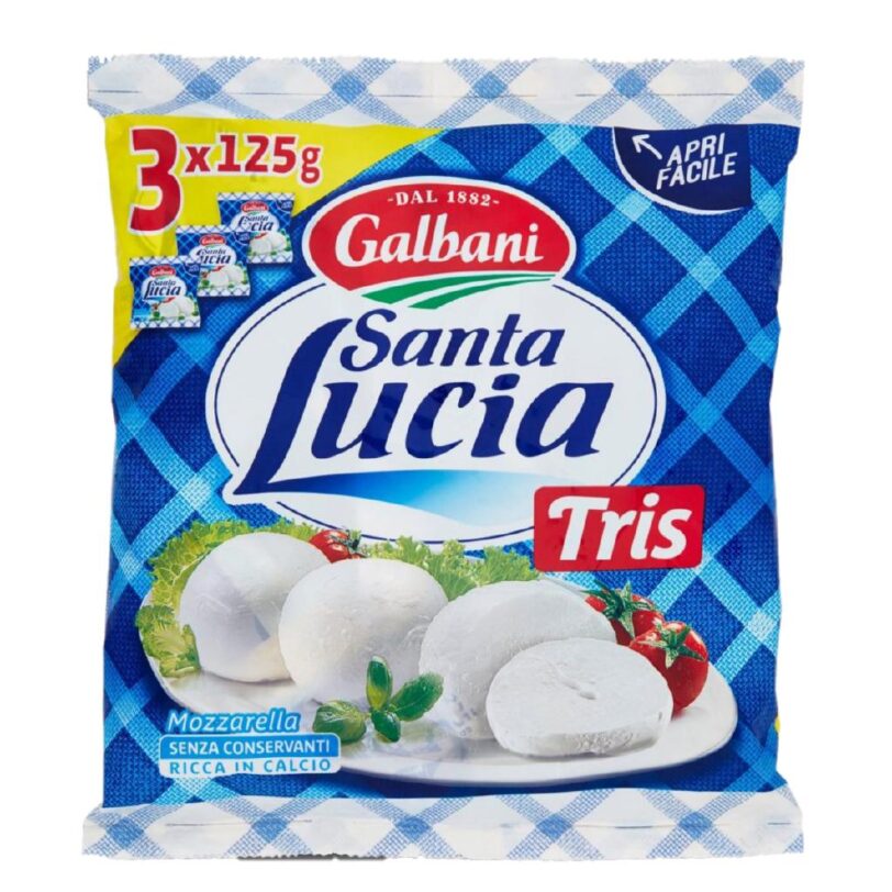 MOZZARELLA TRIS SANTA LUCIA GR 100