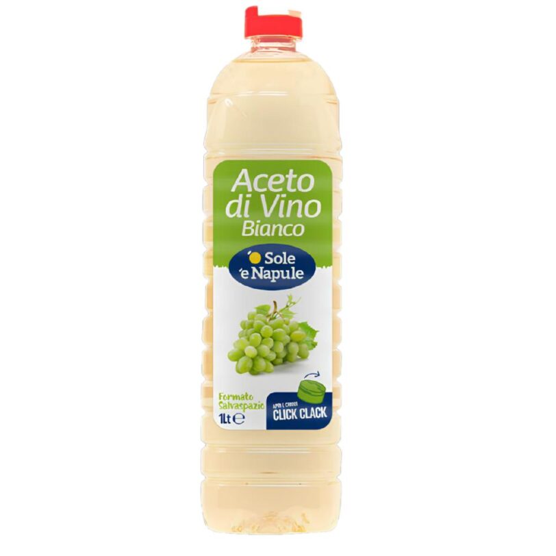 ACETO DI VINO BIANCO PET O SOLE E NAPULE LT 1