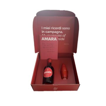 SCATOLA REGALO BOTTIGLIA ML 500 + SPREMI AGRUMI AMARO AMARA