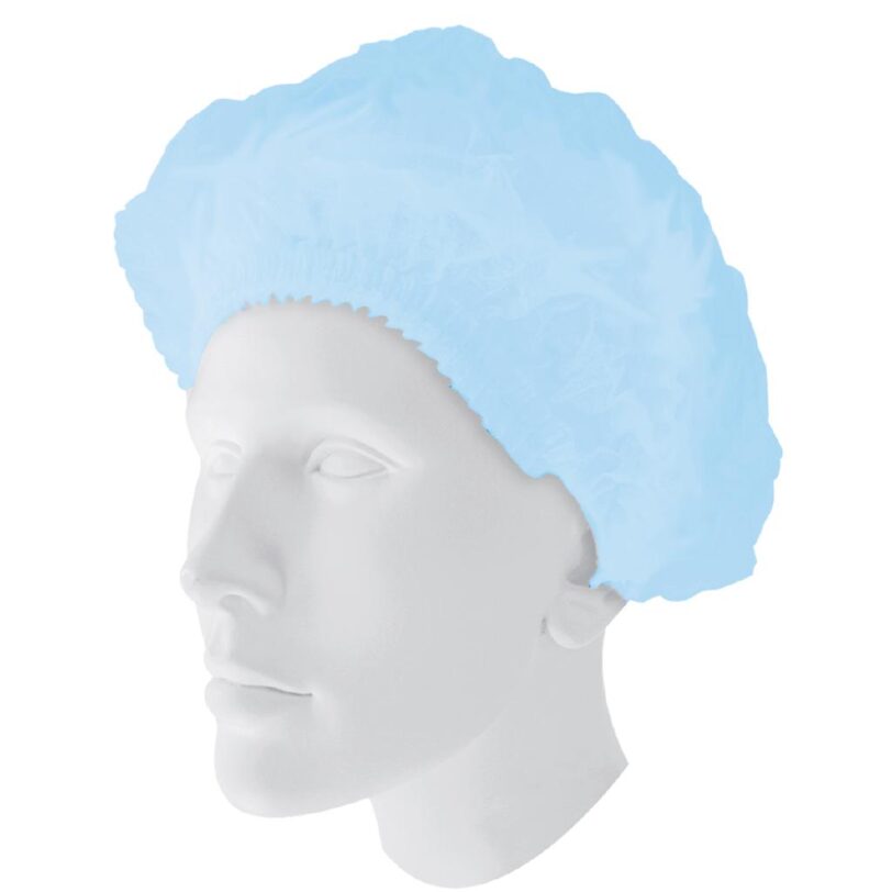 CUFFIA MONOUSO TNT BOUFFANT BLU 53 CM