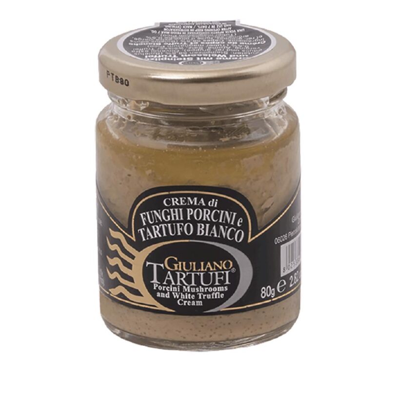 CREMA DI FUNGHI PORCINI E TARTUFO BIANCO GR 45 GIULIANO TARTUFI