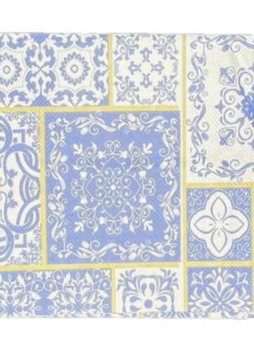 TOVAGLIA ACCOPPIATA MAIOLICA BLU 100X100 CF 150---