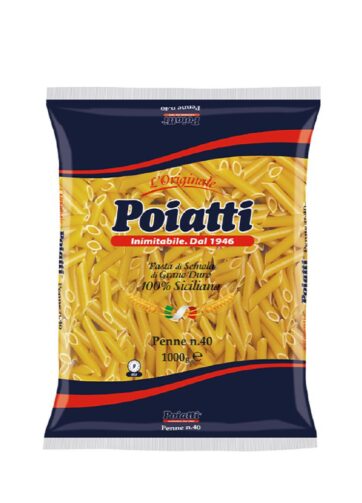 PENNE DI NAPOLI LISCI KG 1 PRIMELUCI/POIATTI NÂ°45/ NÂ°40