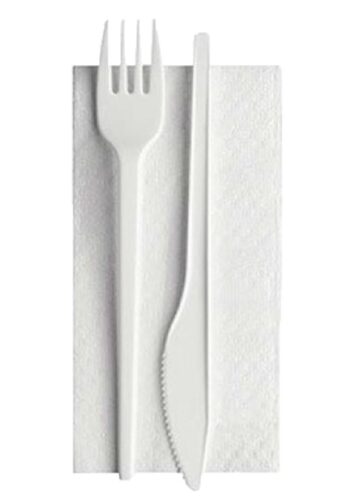 POSATE BIS COLTELLO E FORCHETA + TOVAGLIOLO PZ 250