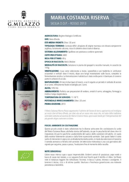 VINO R. MARIA COSTANZA RISERVA - immagine 2