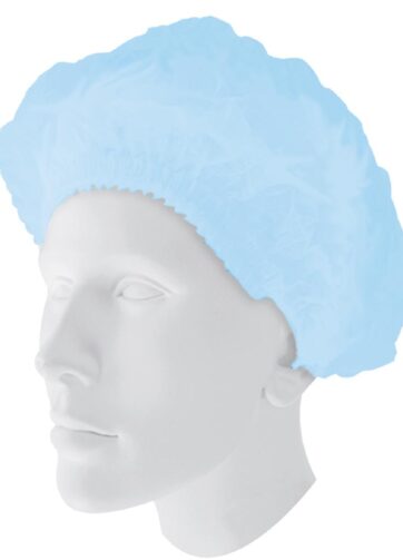 CUFFIA MONOUSO TNT BOUFFANT BLU 53 CM