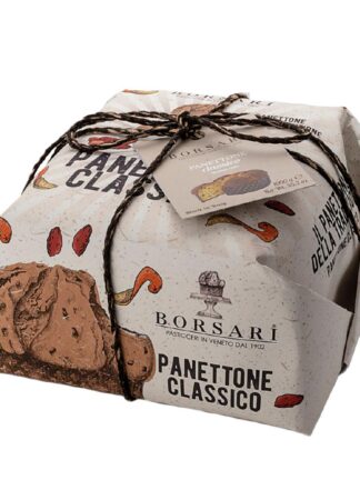 PANETTONE CLASSICO BASSO GR 1000 RUSTICO BORSARI IN CARTA