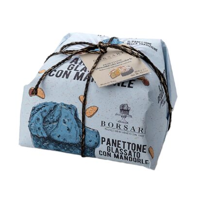 PANETTONE GLASSATO ALLE MANDORLE GR 1000 IN CARTA BORSARI