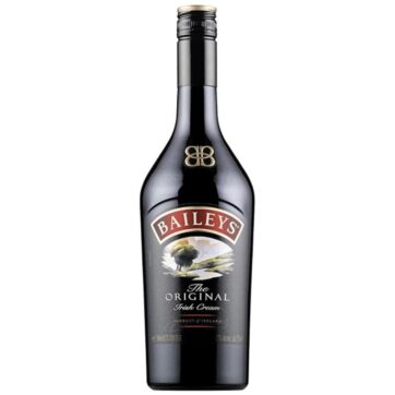 Bottiglia di Baileys Original Irish Cream, liquore irlandese alla crema e whisky dal gusto dolce e vellutato.