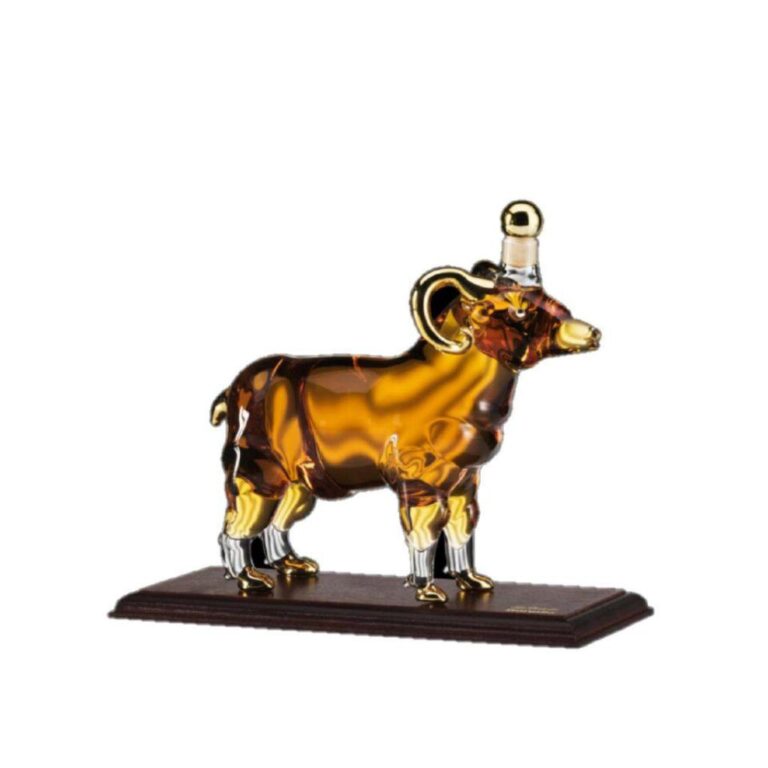 Scultura zodiacale Bonollo Ariete con Grappa OF Amarone Barrique