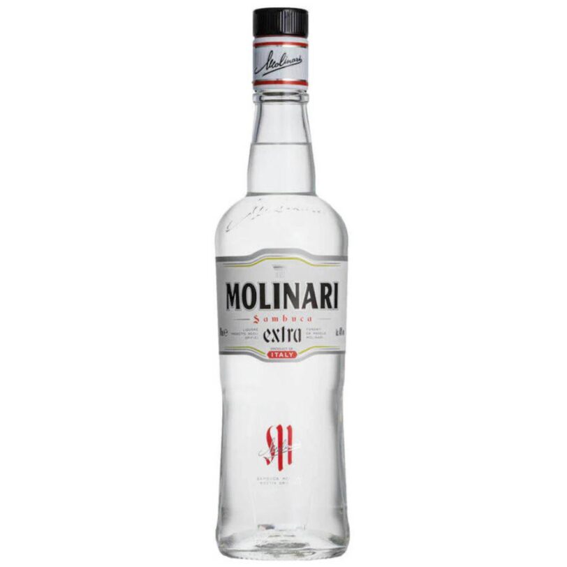 Bottiglia di Sambuca Molinari Extra – liquore italiano all’anice dal gusto dolce e aromatico.