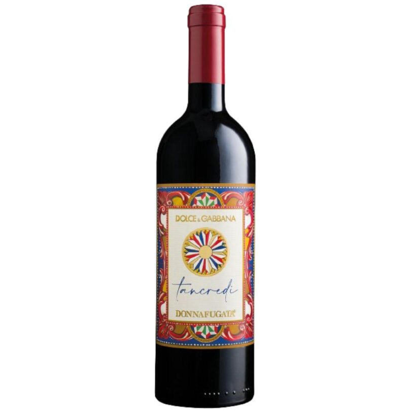 Bottiglia di Donnafugata Dolce & Gabbana Tancredi – vino rosso siciliano elegante e strutturato.