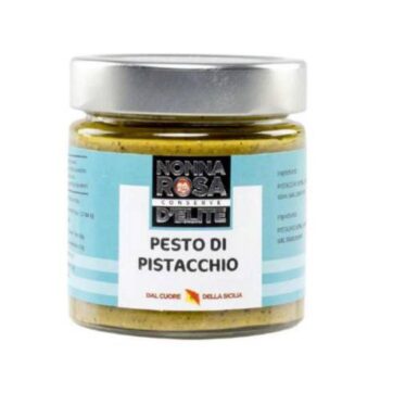 Vasetto di Pesto di Pistacchio Nonna Rosa 180g – crema siciliana dal gusto intenso e autentico.