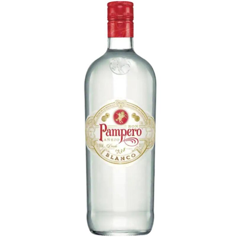 Rum Pampero Bianco 1L: bottiglia di rum venezuelano bianco per cocktail.