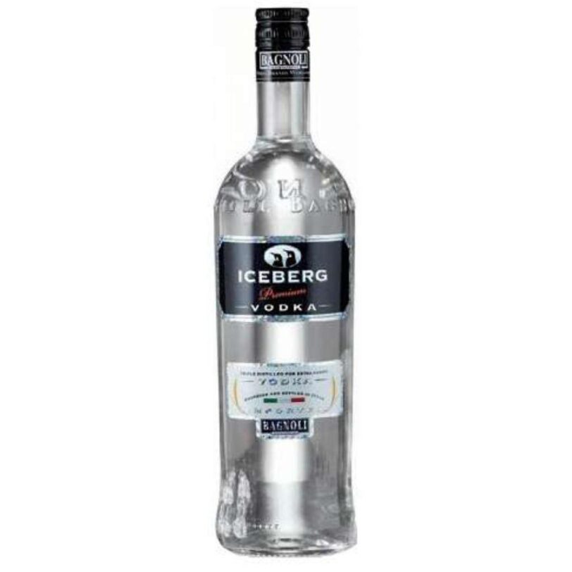 Bottiglia di Vodka Iceberg Premium – vodka pura e cristallina ideale per cocktail.