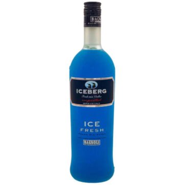 Bottiglia di Vodka Iceberg Ice – liquore blu dal gusto fresco e intenso, ideale per cocktail e aperitivi ghiacciati.