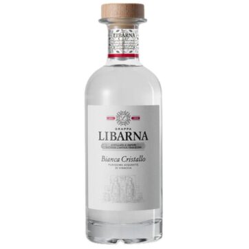 Bottiglia di Grappa Libarna Bianca Cristallo – distillato limpido e puro di vinaccia.