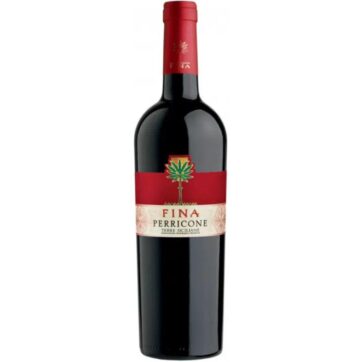 Bottiglia di vino rosso Fina Perricone Terre Siciliane – vino autoctono siciliano dal gusto intenso e speziato.