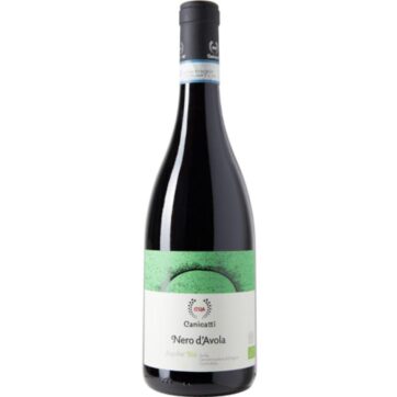 CVA Aquilae Nero d’Avola Bio – vino rosso siciliano biologico in bottiglia elegante, gusto armonico e fruttato.