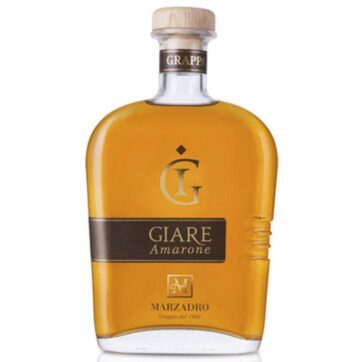 Grappa Marzadro Giare Amarone – distillato trentino invecchiato in barrique di rovere.