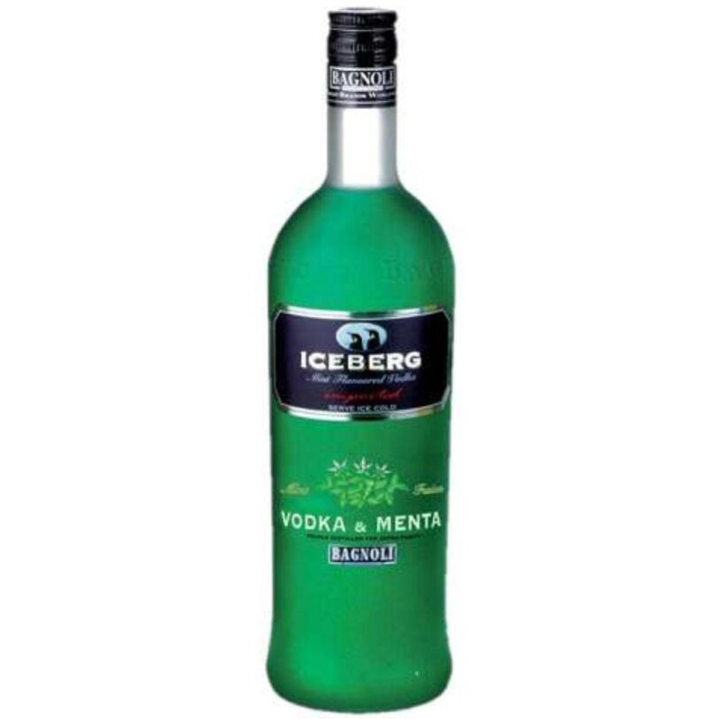 Bottiglia Vodka Iceberg Menta – vodka Bagnoli aromatizzata alla menta dal gusto fresco e ghiacciato.
