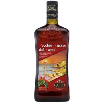 Bottiglia Vecchio Amaro del Capo Red Hot Edition – amaro Caffo al peperoncino piccante di Calabria.