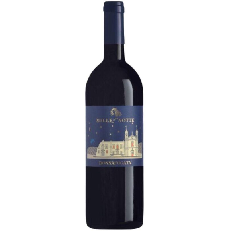Bottiglia di Donnafugata Mille e Una Notte – vino rosso siciliano elegante e intenso, DOC Sicilia.