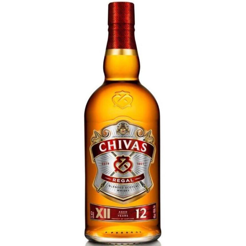 Bottiglia Whisky Chivas Regal 12 Anni – Blended Scotch Whisky scozzese dal gusto morbido e raffinato, maturato in rovere.