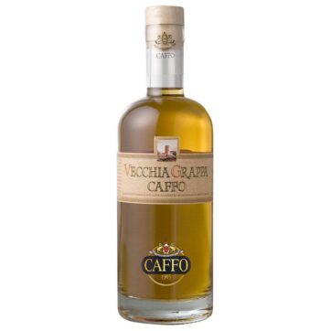 Bottiglia di Grappa Caffo Barrique – distillato italiano invecchiato in botti di rovere, dal gusto morbido e intenso.