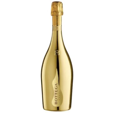 Bottiglia di Prosecco Bottega Gold Brut Magnum 1,5L, spumante italiano elegante in bottiglia dorata, ideale per brindisi e celebrazioni.
