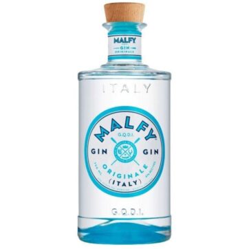Bottiglia di Gin Malfy Original, gin italiano secco e agrumato, disponibile in enoteca Sicilia.