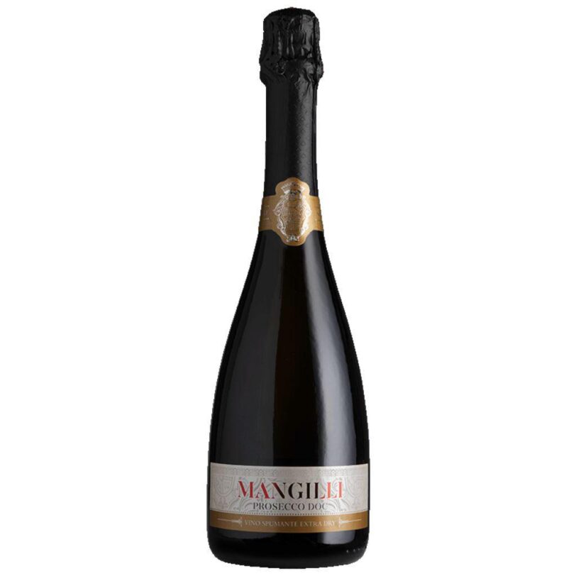 Bottiglia di Prosecco Mangilli Extra Dry DOC.