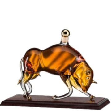 Scultura zodiacale Bonollo Toro con Grappa OF Amarone Barrique