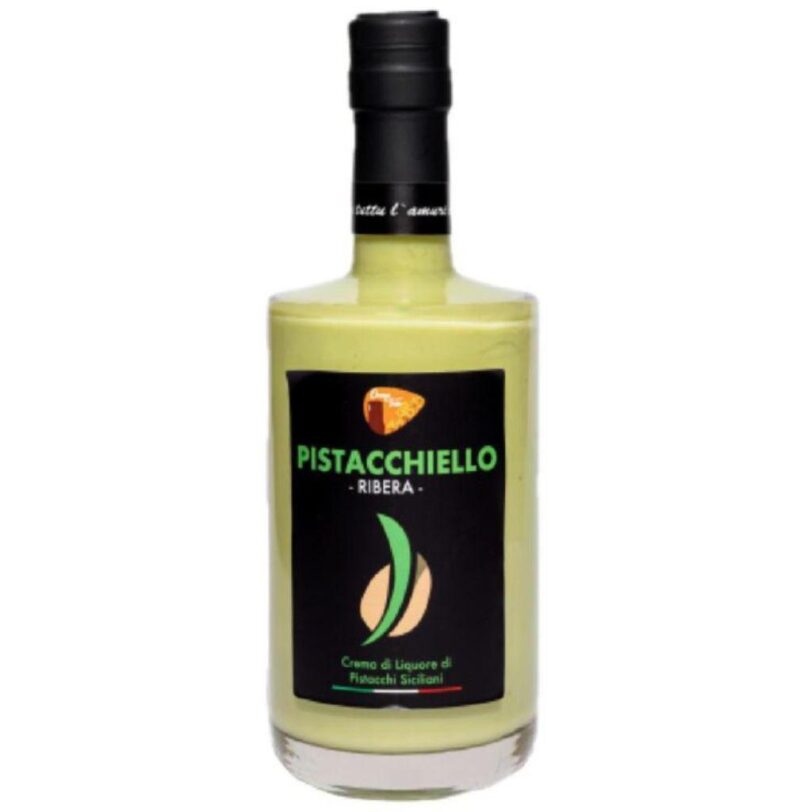 Bottiglia di Liquore Orange Town Ribera Pistacchiello ai pistacchi siciliani