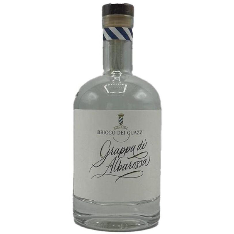 Bottiglia di Grappa di Albarossa Bricco dei Guazzi, distillato da vinacce pregiate