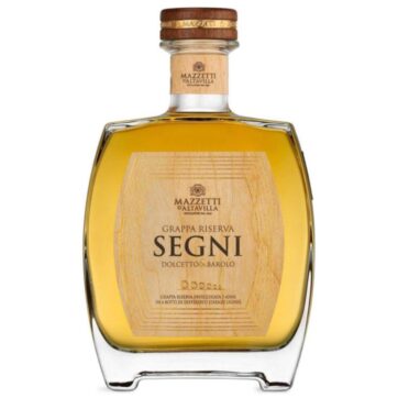 Bottiglia Segni Mazzetti d’Altavilla grappa invecchiata piemontese
