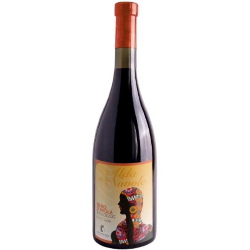 Bottiglia Musanegra Alda delle Nuvole Rosso Nero d’Avola biologico 75cl.