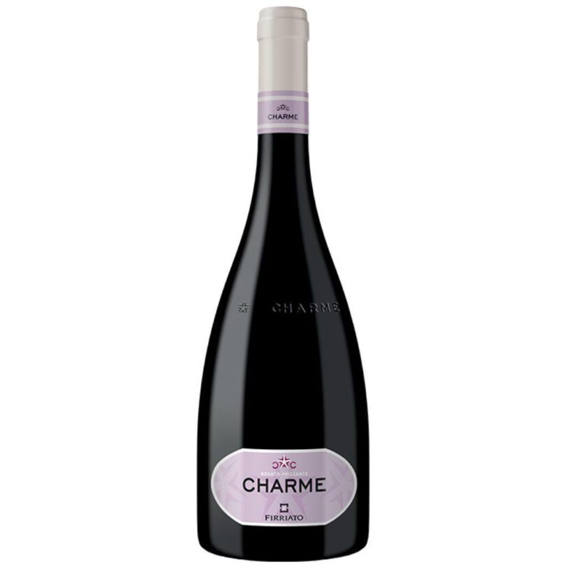 Bottiglia Firriato Charme Rosé, vino frizzante rosato siciliano.