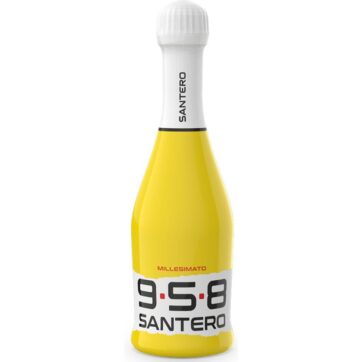Bottiglia Spumante Santero 958 Pop Art Baby, edizione creativa dal design moderno.