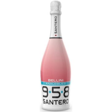 Bottiglia di Spumante Santero 958 Bellini Analcolico 75cl, cocktail frizzante alla pesca.