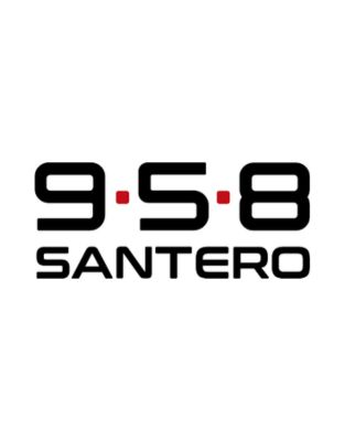 Logo “958 Santero” con numeri neri e punto rosso