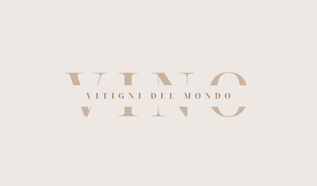 Grafica minimal con la scritta 'I principali vitigni del mondo' in caratteri eleganti su sfondo chiaro
