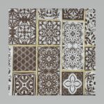 TOVAGLIA ACCOPPIATA MAIOLICA MARRONE PZ 150