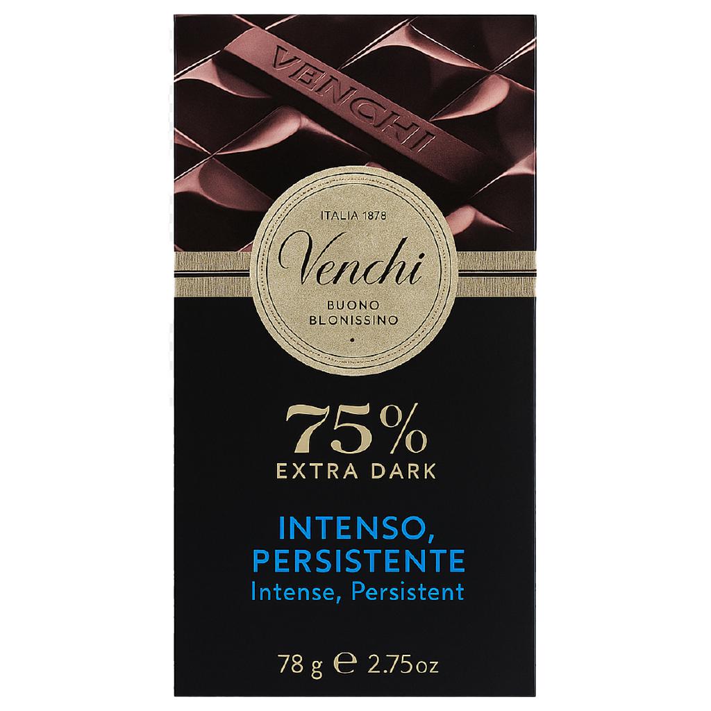 BARRETTA DI CIOCCOLATO EXTRA FONDENTE 75% GR 78 VENCHI