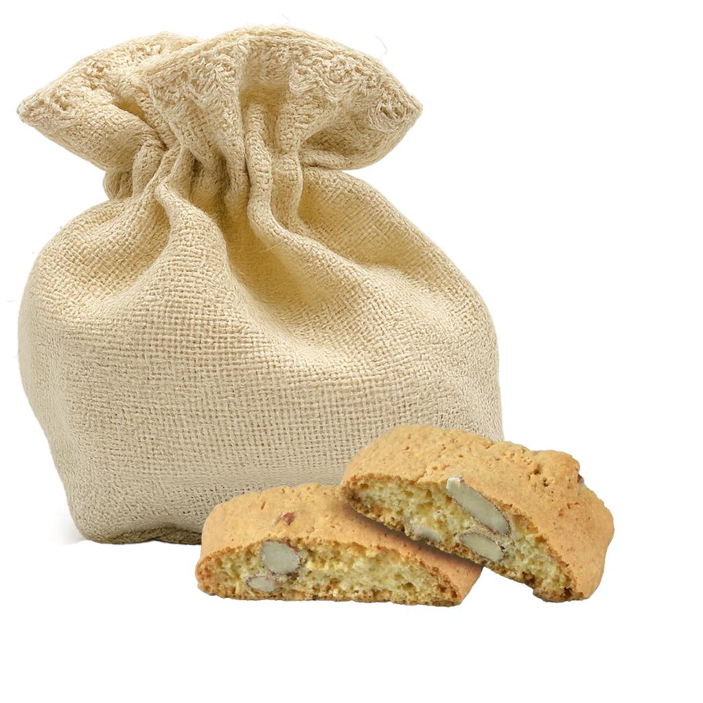 CANTUCCI ALLA MANDORLA IN SACCO DI JUTA GR 200 FLAMIGNI