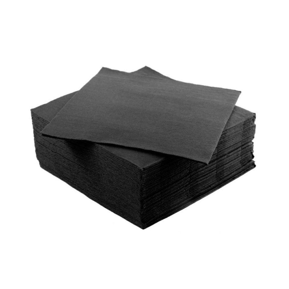 Tovaglioli 2 Veli Nero 24x24 cm 100x30 pz