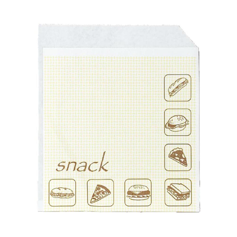 Prendi Snack Crema/Marrone Polietilene 14x16 cm 1000 pz
