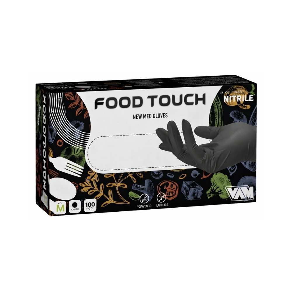 Guanti in Nitrile Neri TG XL confezione 100 pezzi