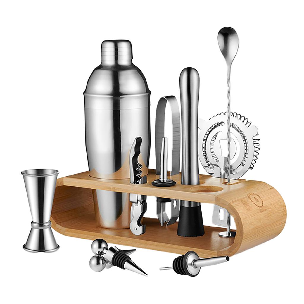 SET 11 PEZZI BARMAN CON BASE LEGNO
