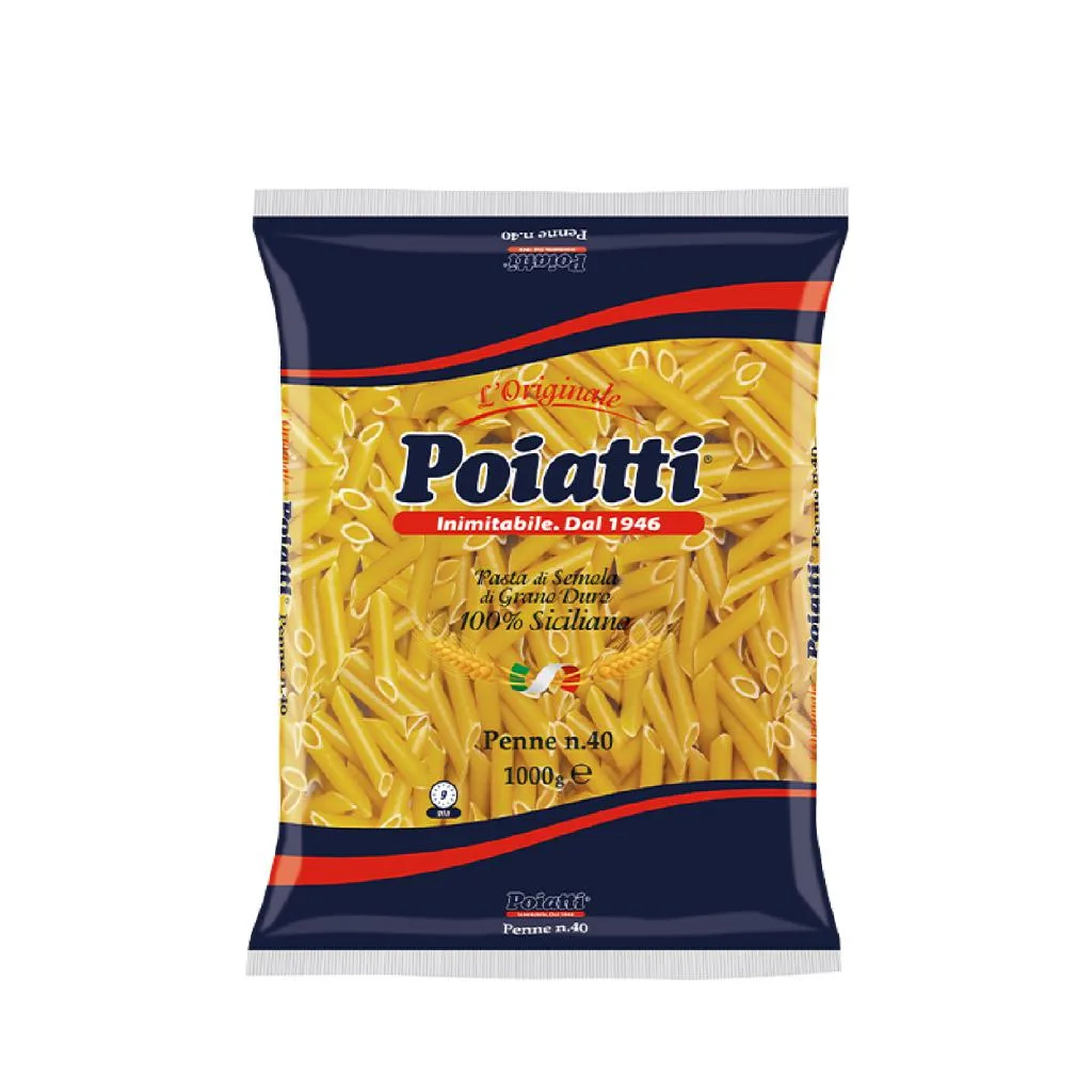 PENNE DI NAPOLI LISCI KG 1 PRIMELUCI/POIATTI N°45/ N°40